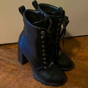 Nine West wedge heels/boot. Worn twice